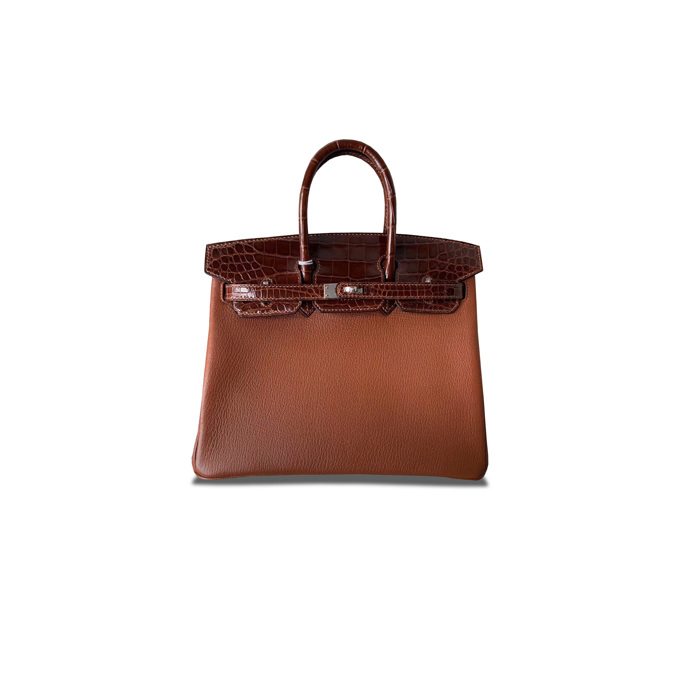 H**mes master birkin 30 touch togo golden brown with glossy crocodile and gold buckle bag bk30tuaachess (30*22*16cm)